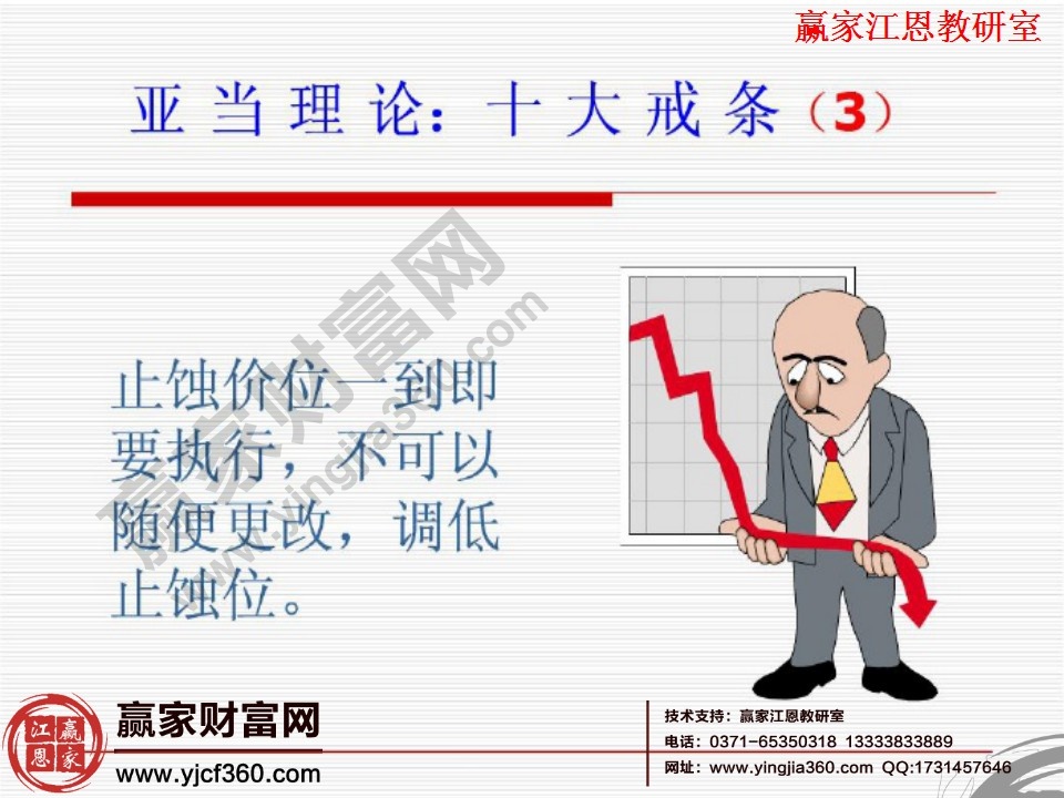 止損價(jià)位一到就要執(zhí)行，不能隨便更改，調(diào)低止損位