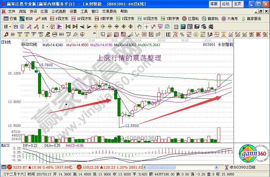 上漲行情的震蕩整理